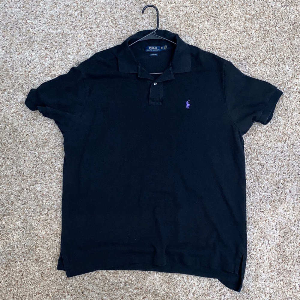 Ralph Lauren Black Classic Fit Polo Sz XL